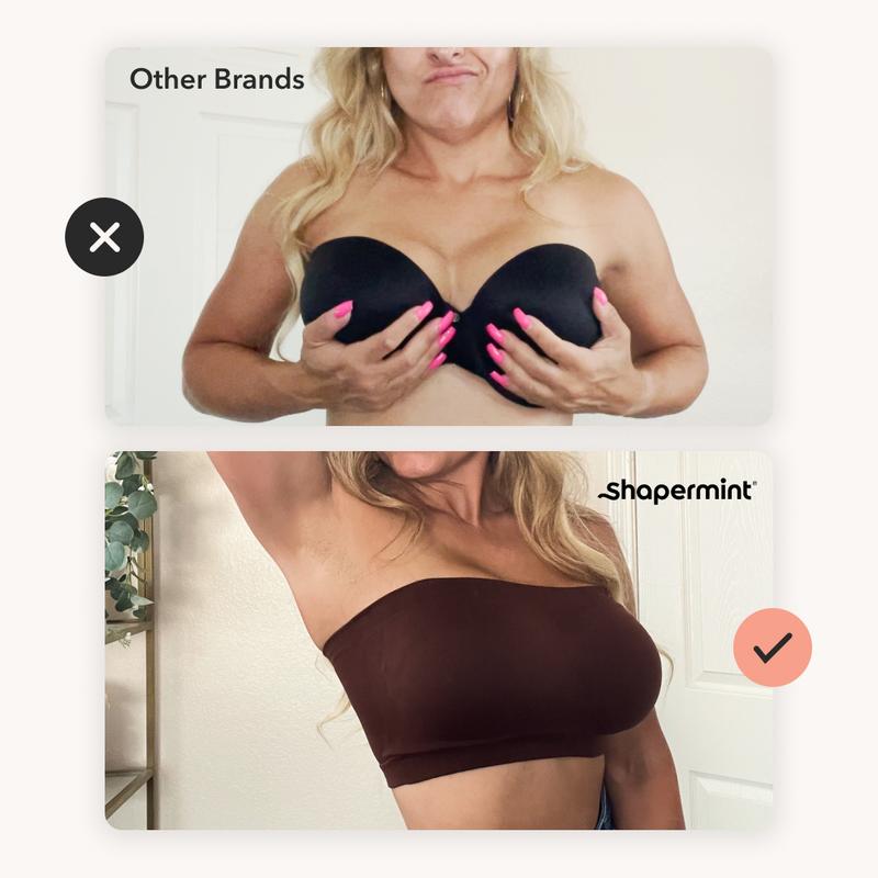 Women's Sexy Strapless No Padding Seamless Front Button Bra