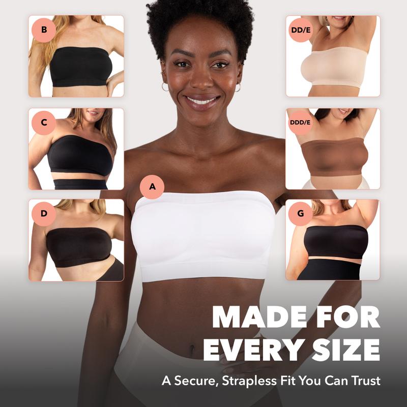Women's Sexy Strapless No Padding Seamless Front Button Bra